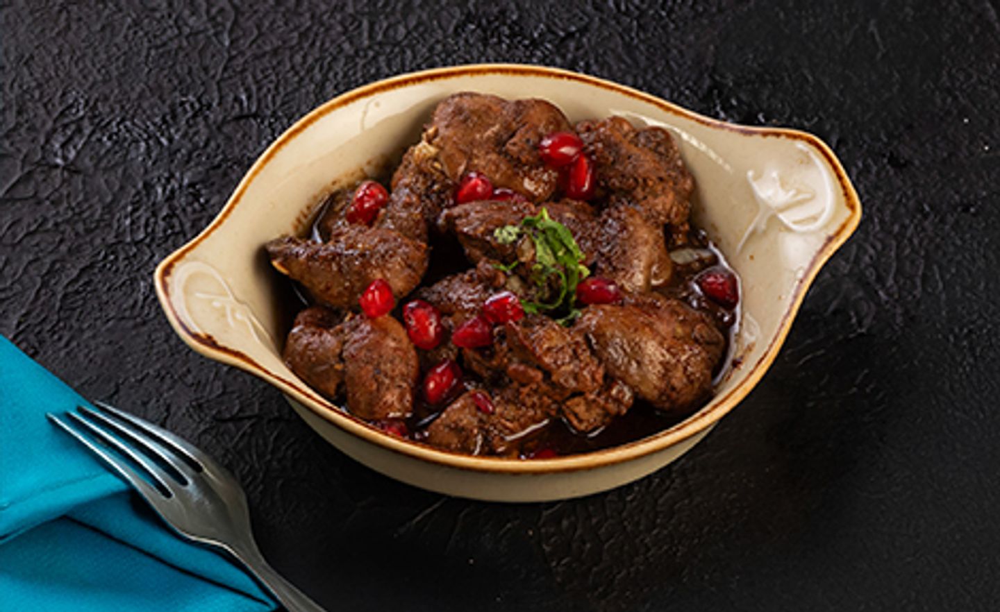 Chicken Liver With Pomegranate Molasses