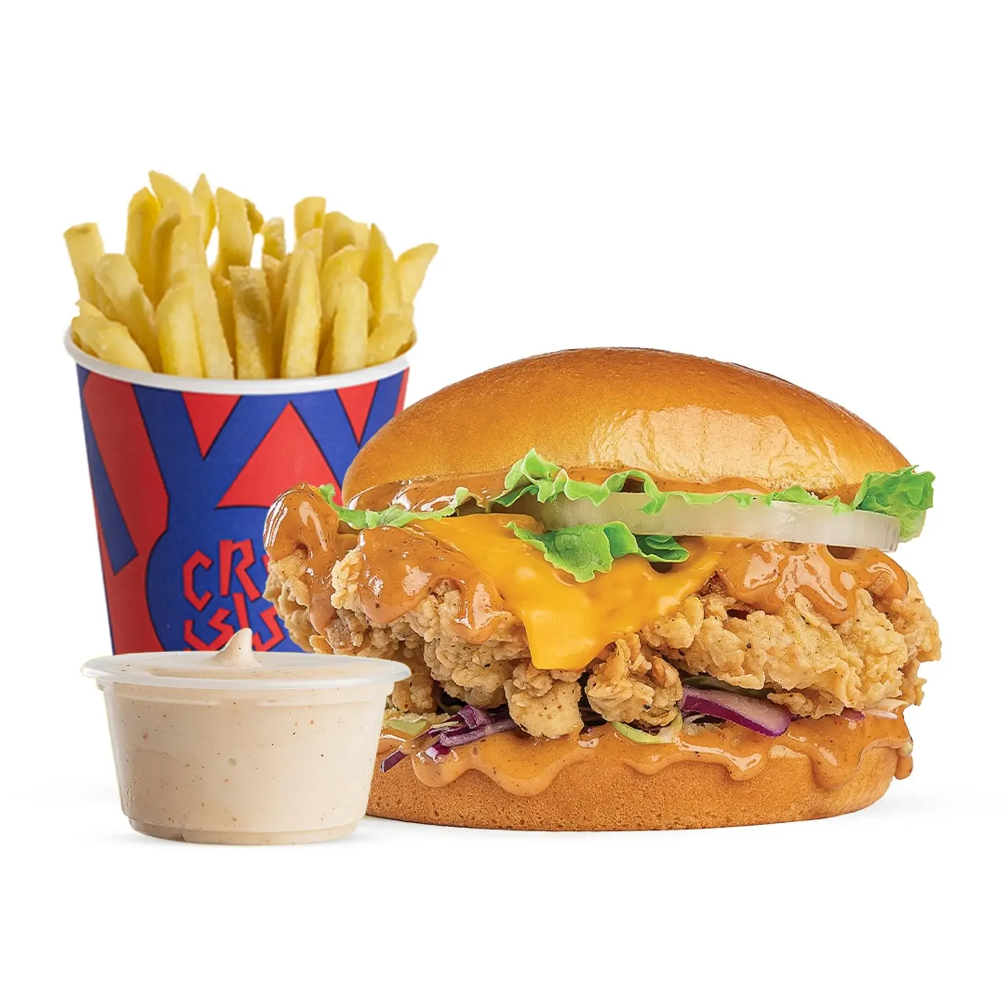 Crispy Chicken Cry + Fries + Sauce Cry