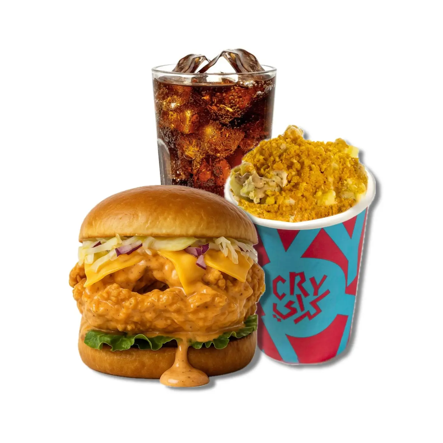 Double Chicken Cry + Cheetos + Drinks