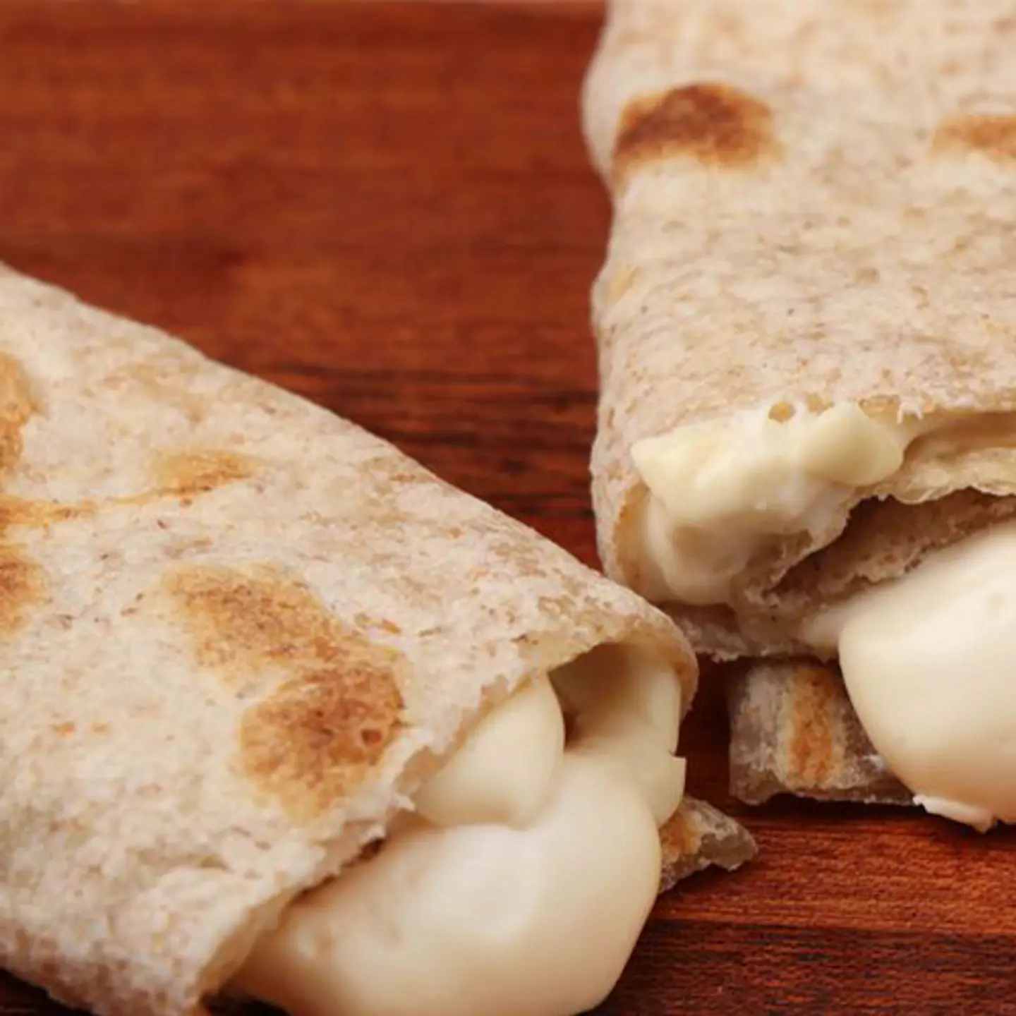 Salty Brown Chapati With Creamy Cheese
