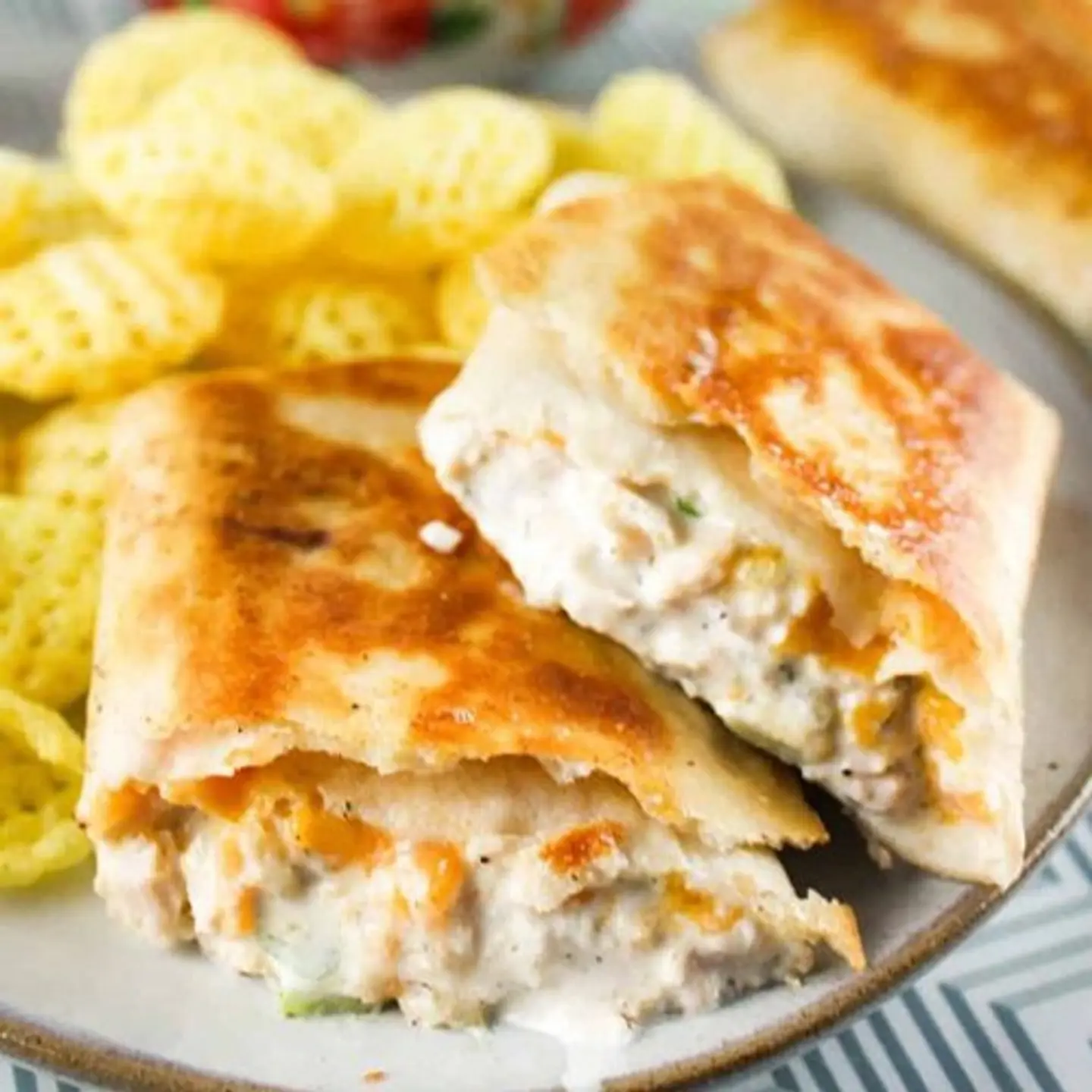 Salty Brown Chapati With Tuna & Cheese