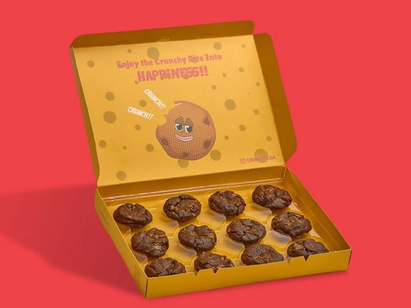 12 Double Chocolate Chip Cookies Box