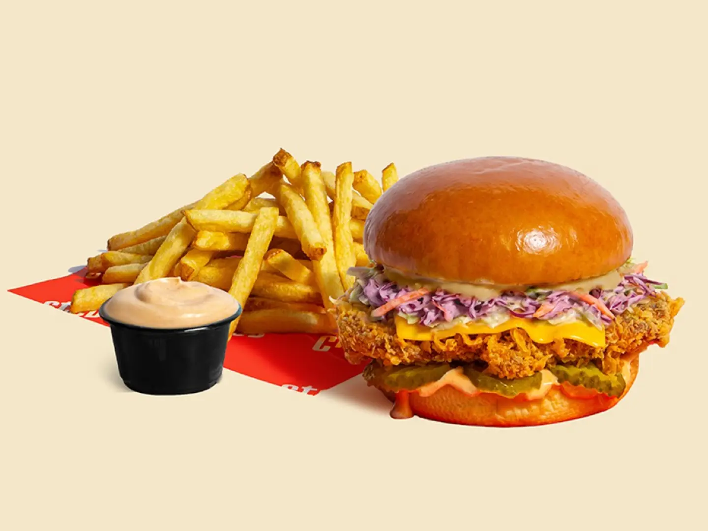 Crispy Burger And Fries