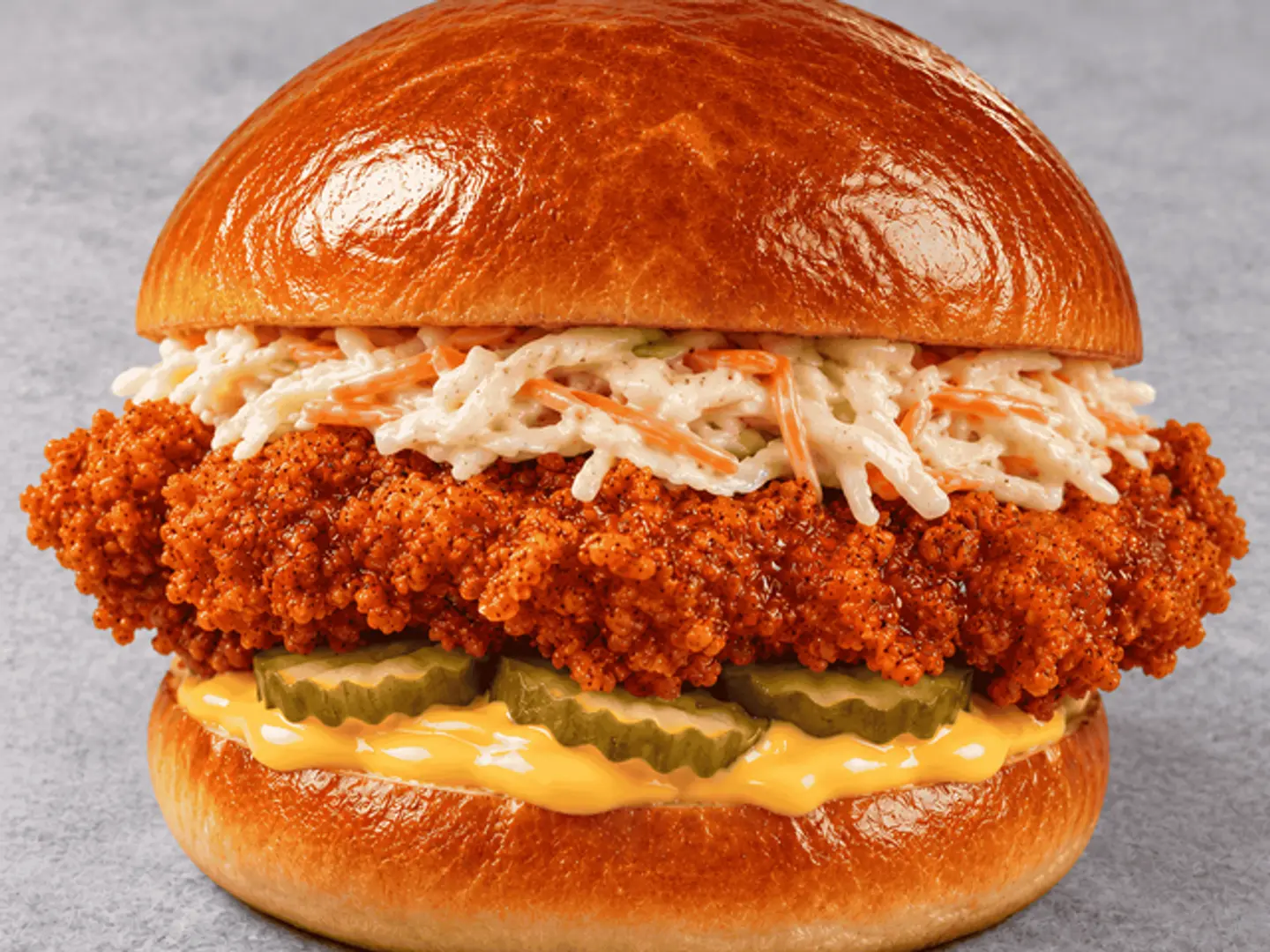 Nashville Chicken Pretzel Burger