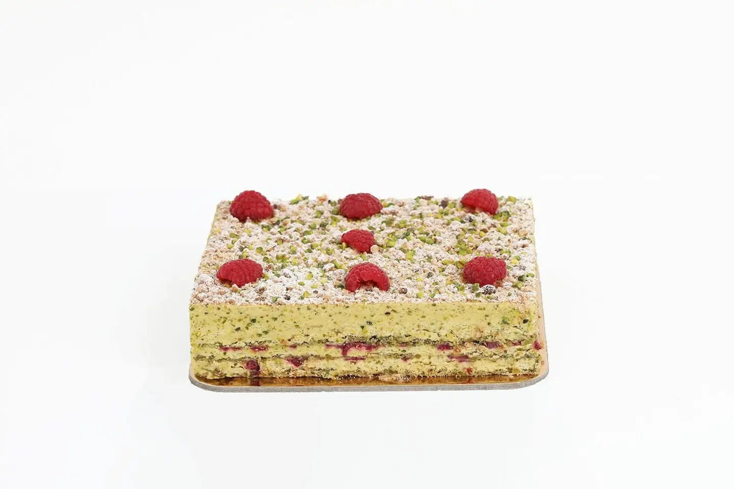Large Delcie Pistachio Raspberry Cake