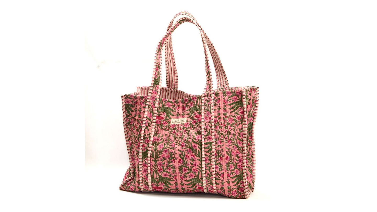Pink Floral Tote