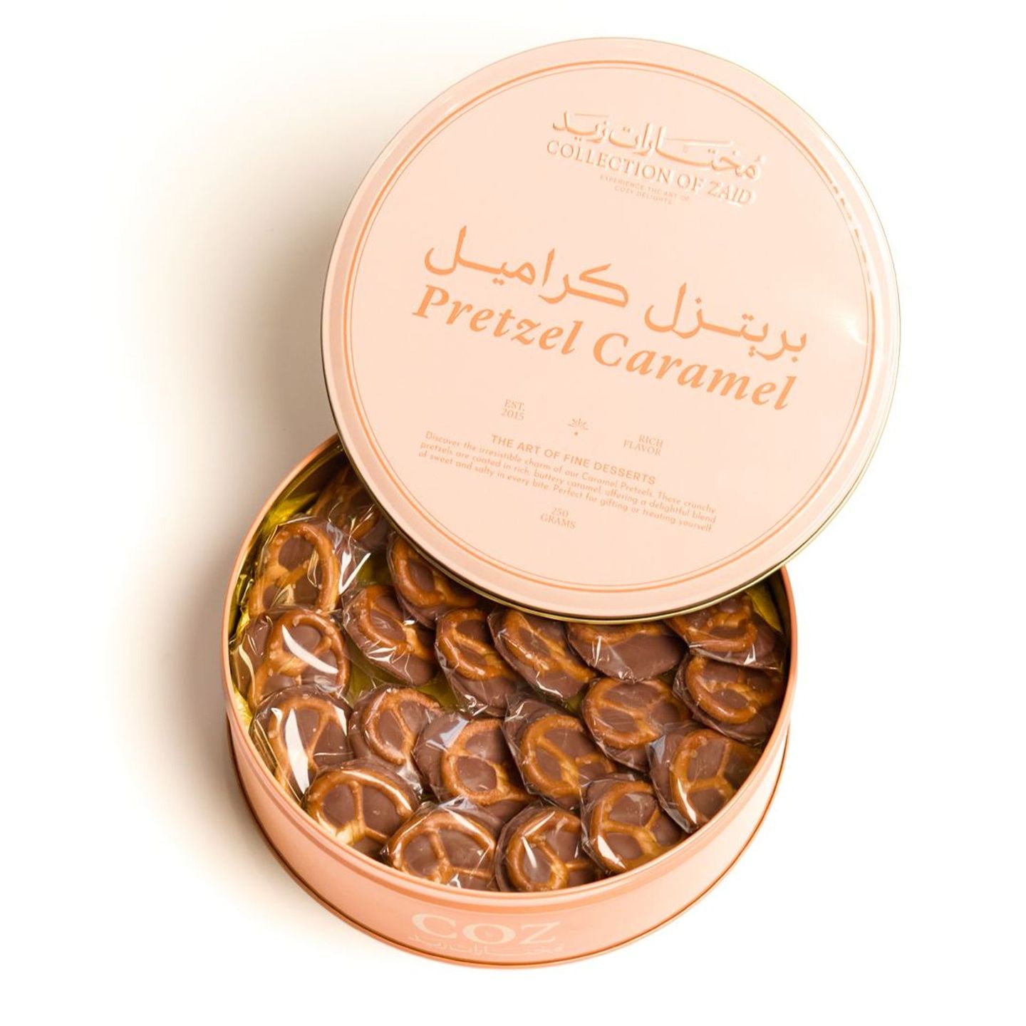 Large Box   Thin Round Pretzel Caramel