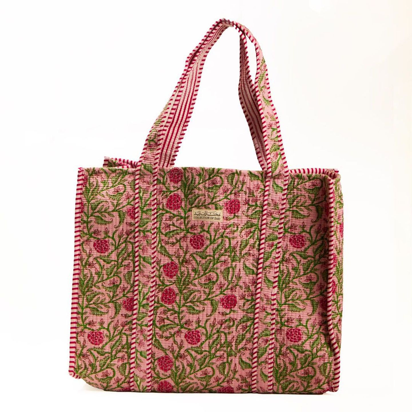 Deep Pink Leaf Tote