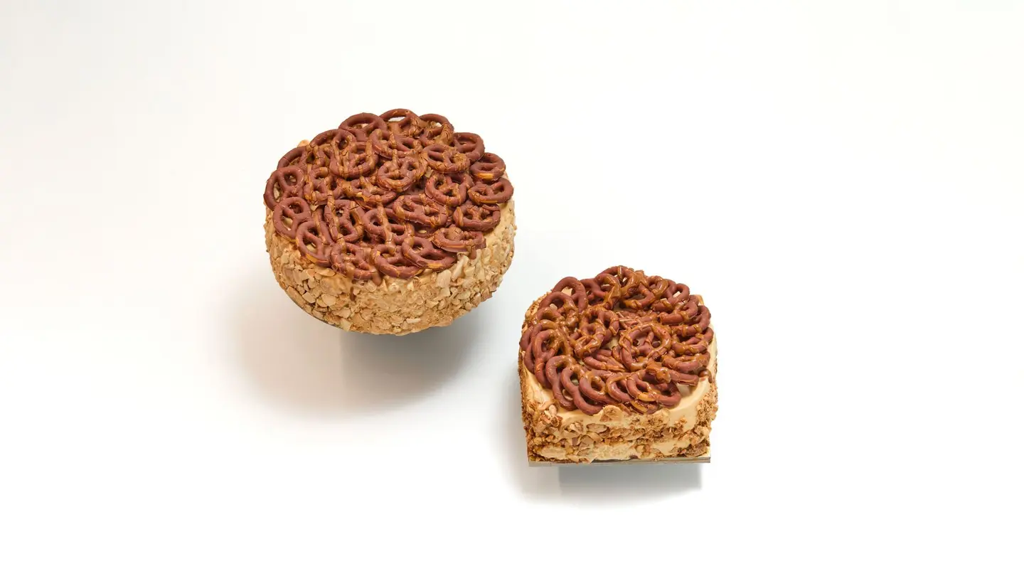 Pretzel Caramel Ice Cream Cake