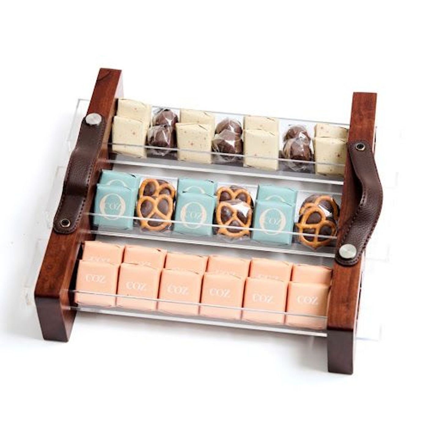 Wooden & Acrylic Wrapped Chocolate Tray