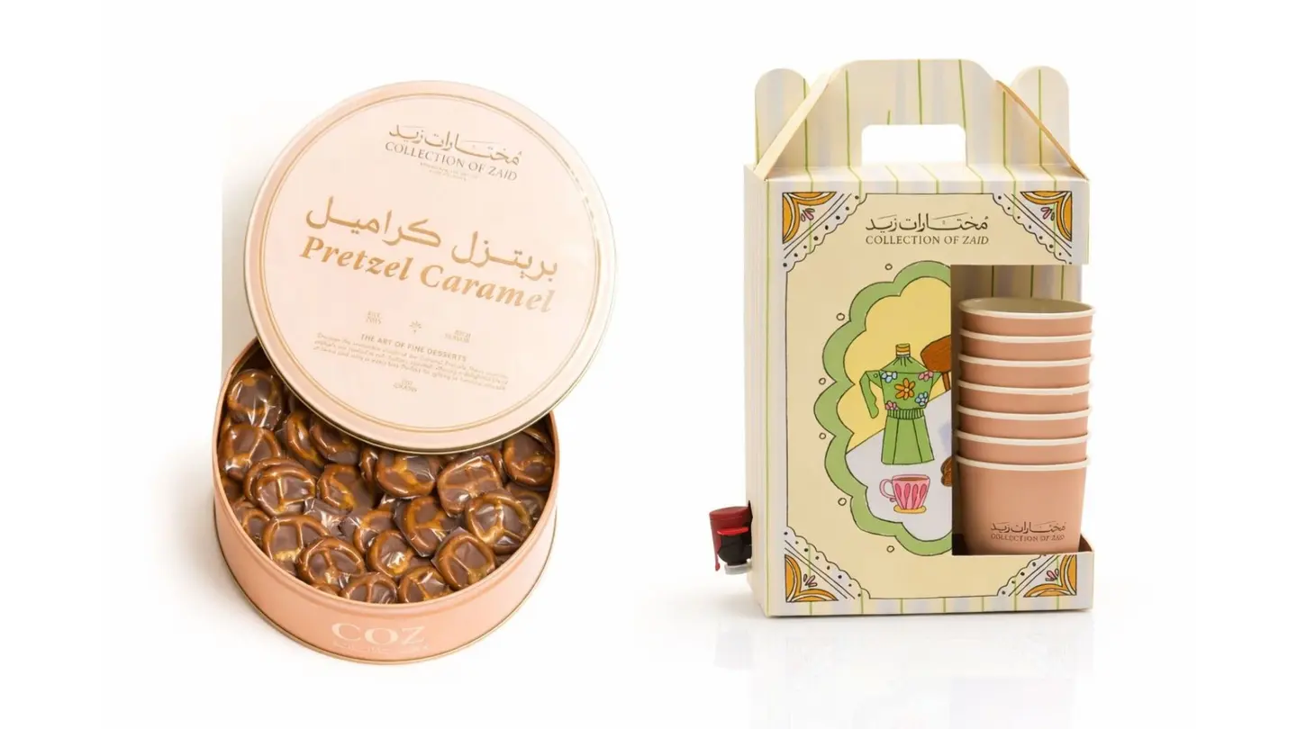 Crunchy Pretzel Box With Coffee