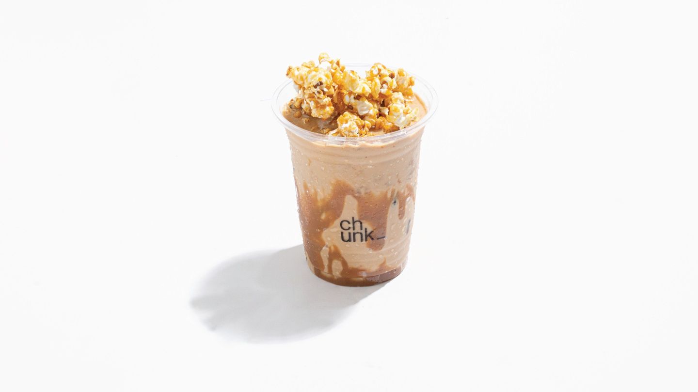 Salted Caramel Popcorn Iced Latte