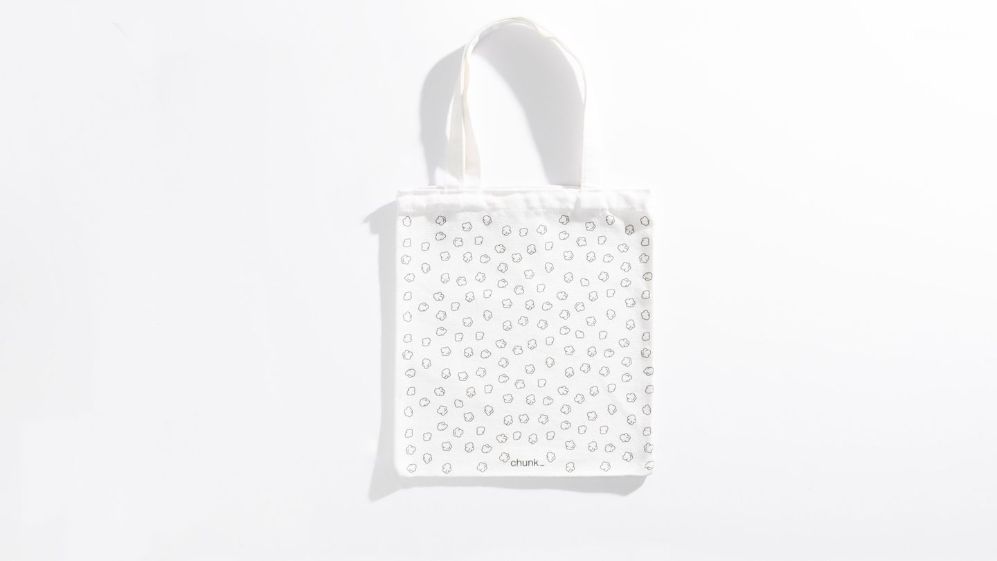 Chunk White Tote Bag