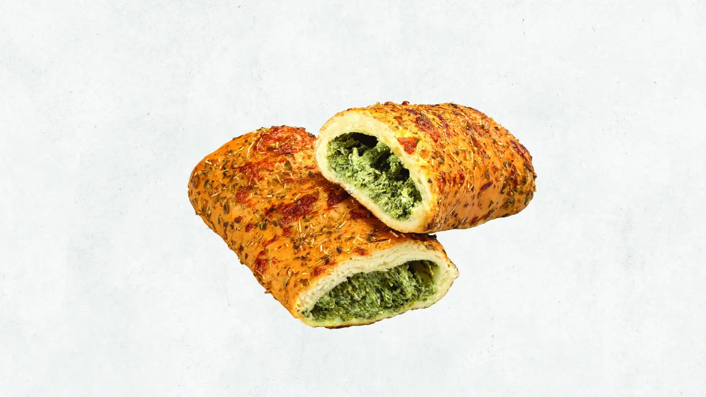 بريتزل جبنة بالسبانخ