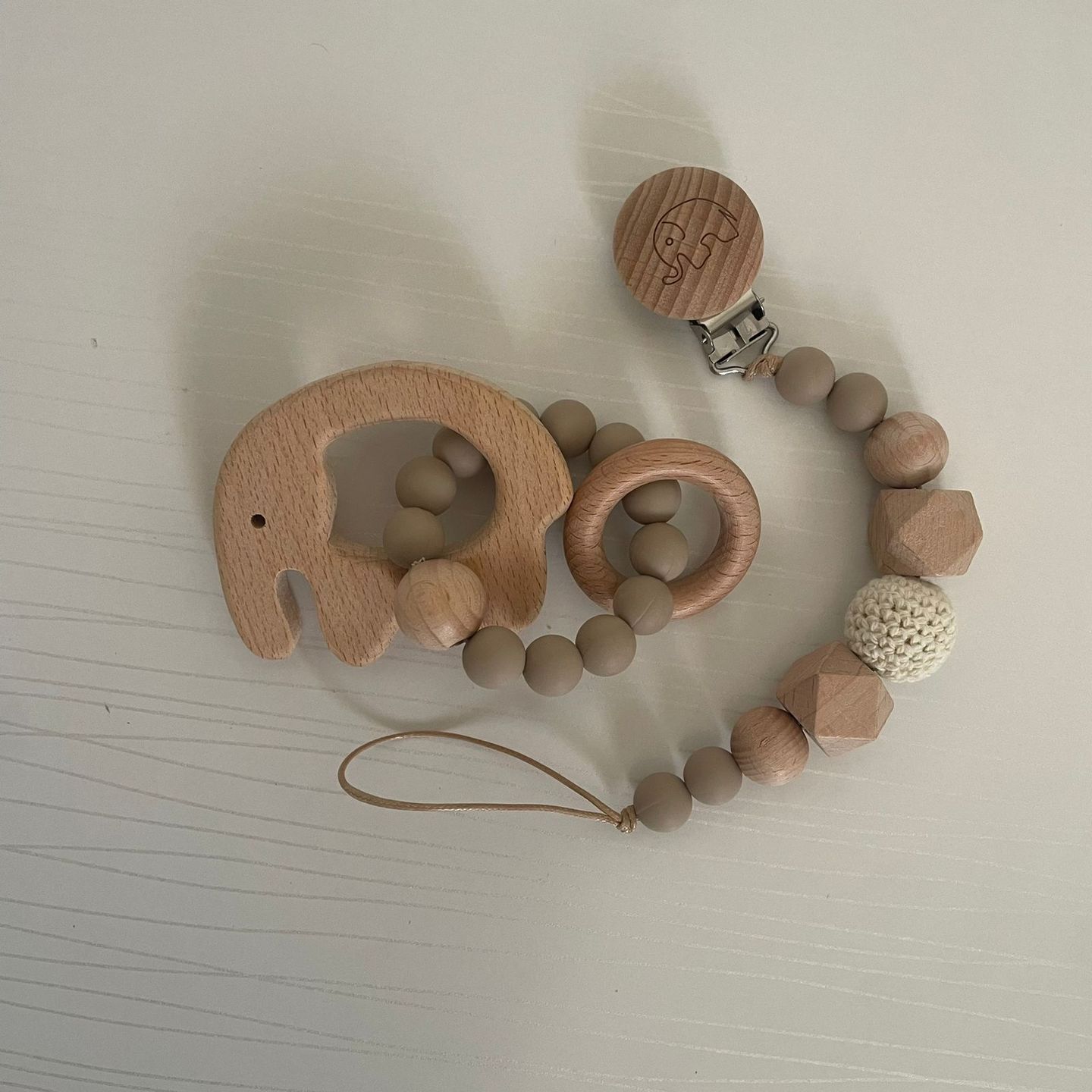Wooden Teether And Pendant