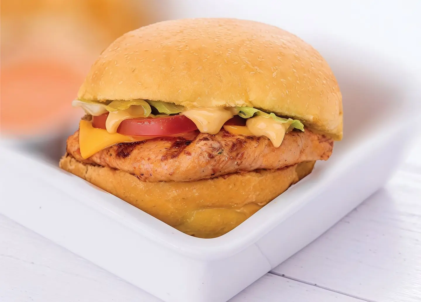 برجر الدجاج المشوي