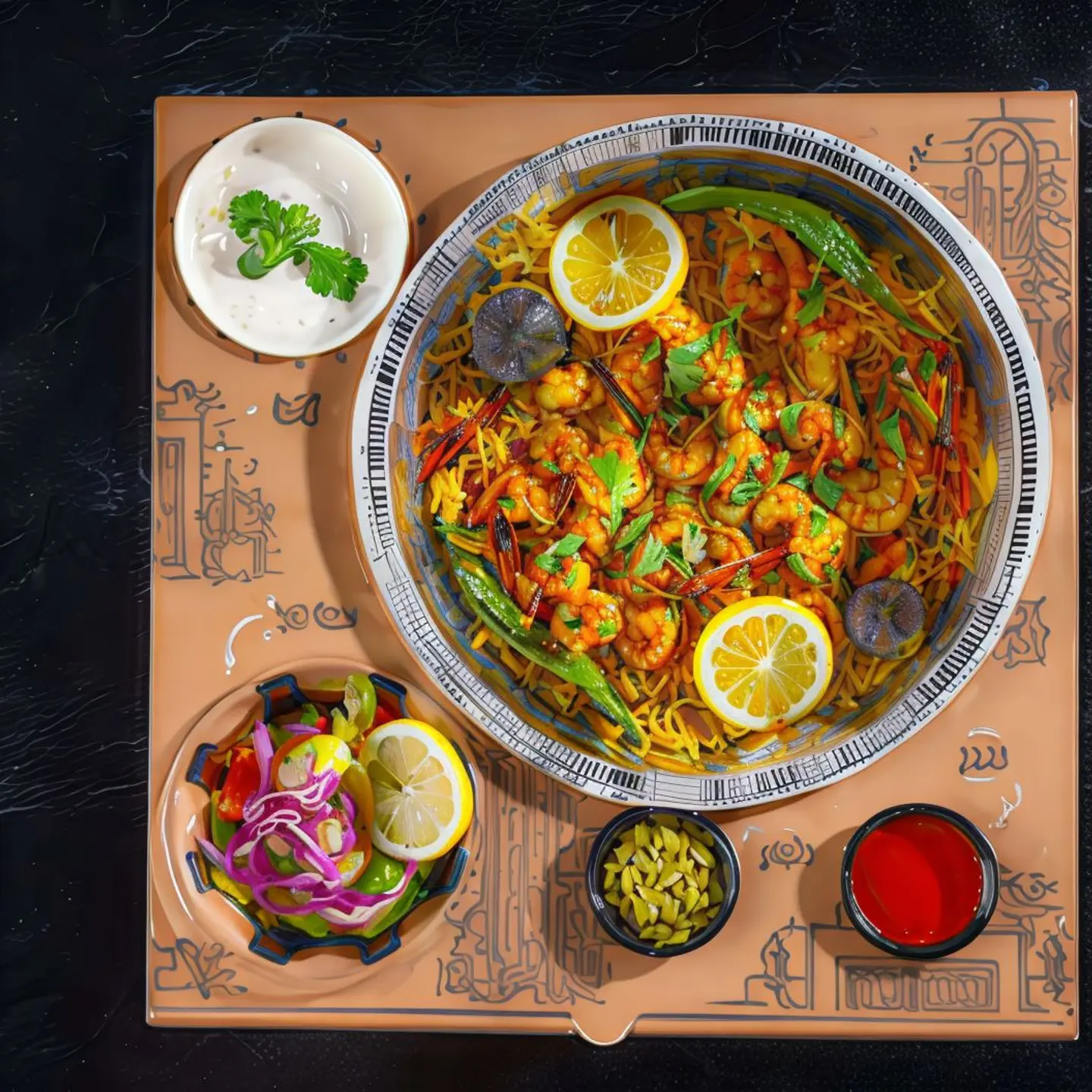 Shrimp Mutabbaq Meal