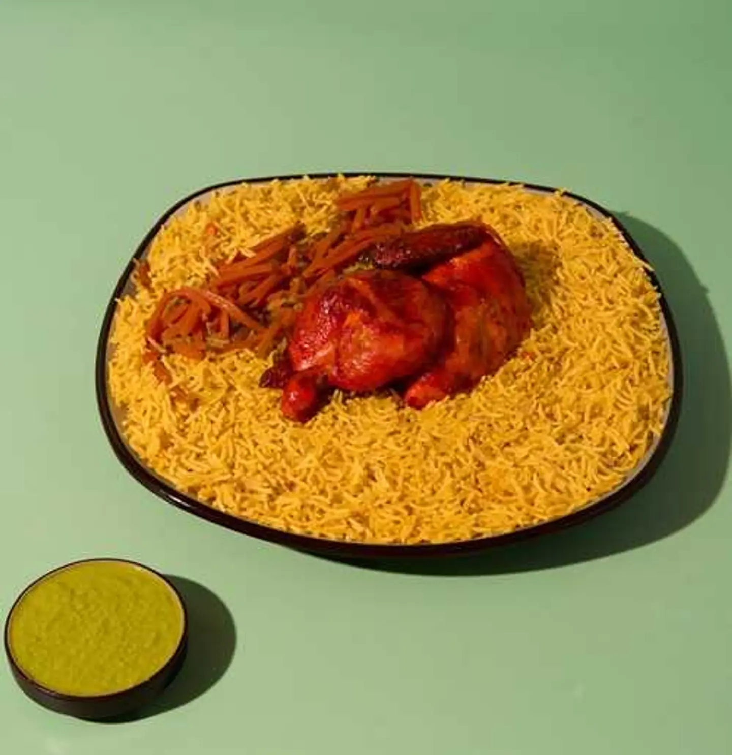 Half Rotisserie Chicken With Rice