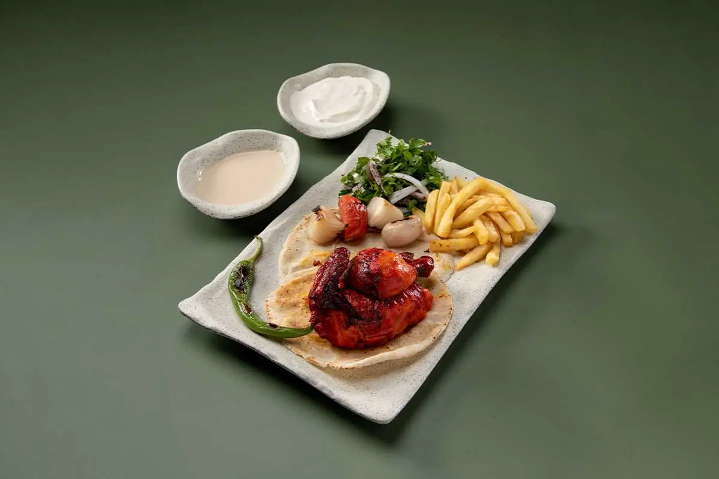 نصف دجاجة شواية سادة