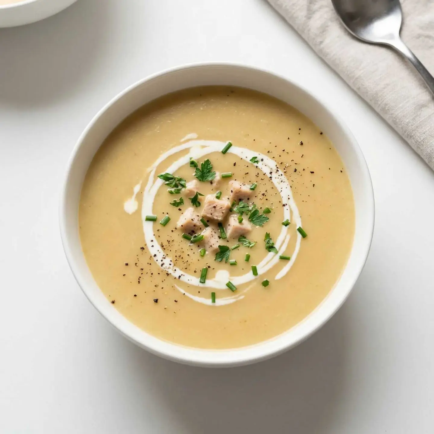شوربة كريمة الدجاج
