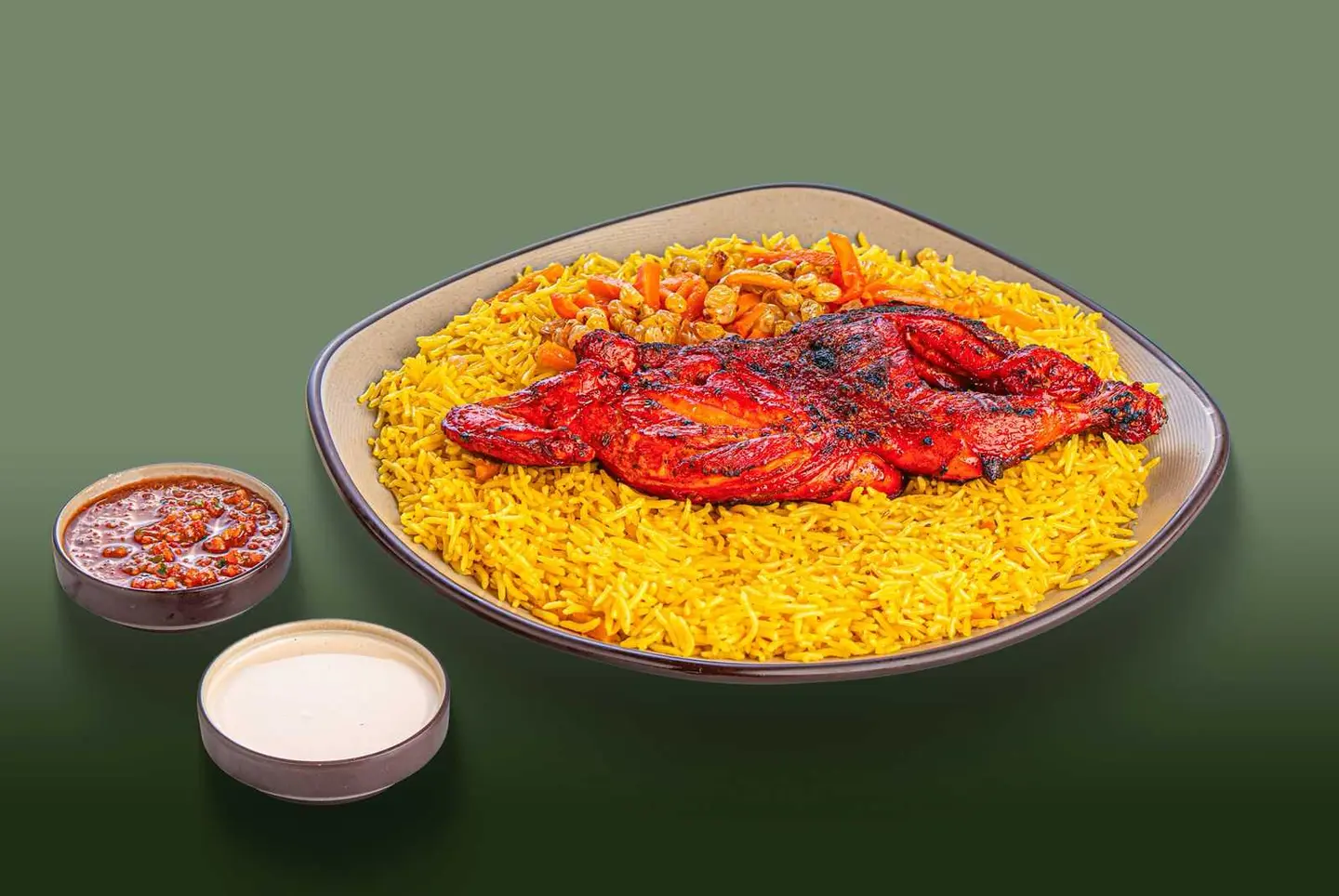 بخاري نصف دجاج فحم