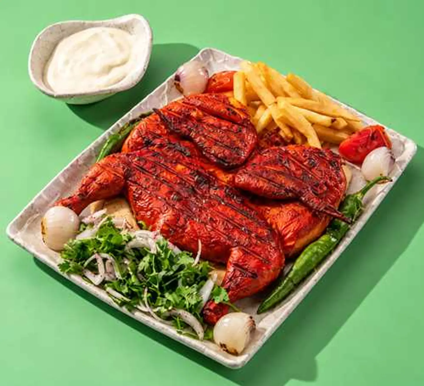 Plain Whole Charcoal Grilled Chicken