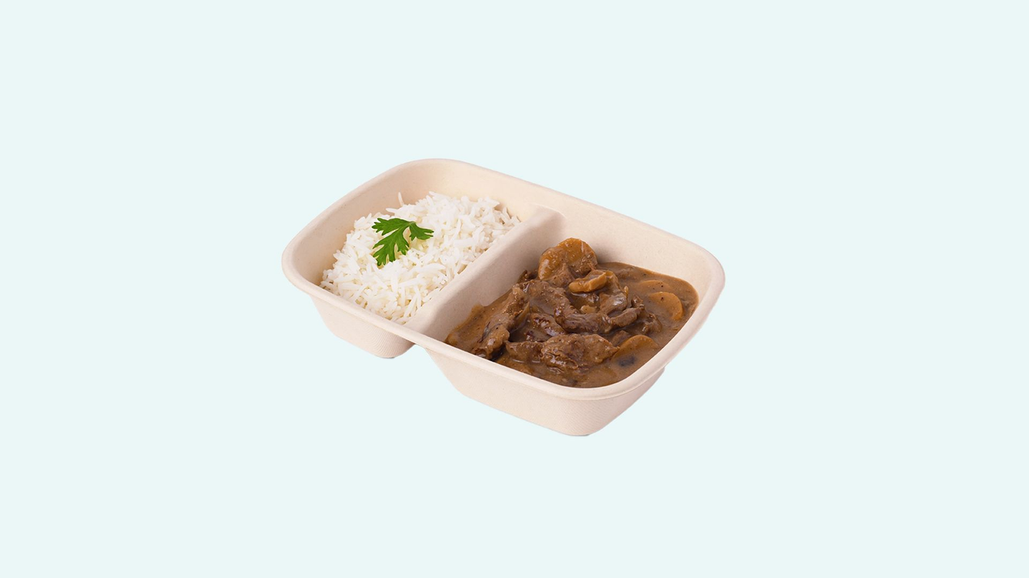 Creamy Beef And Mushroom Stroganoff With Rice
