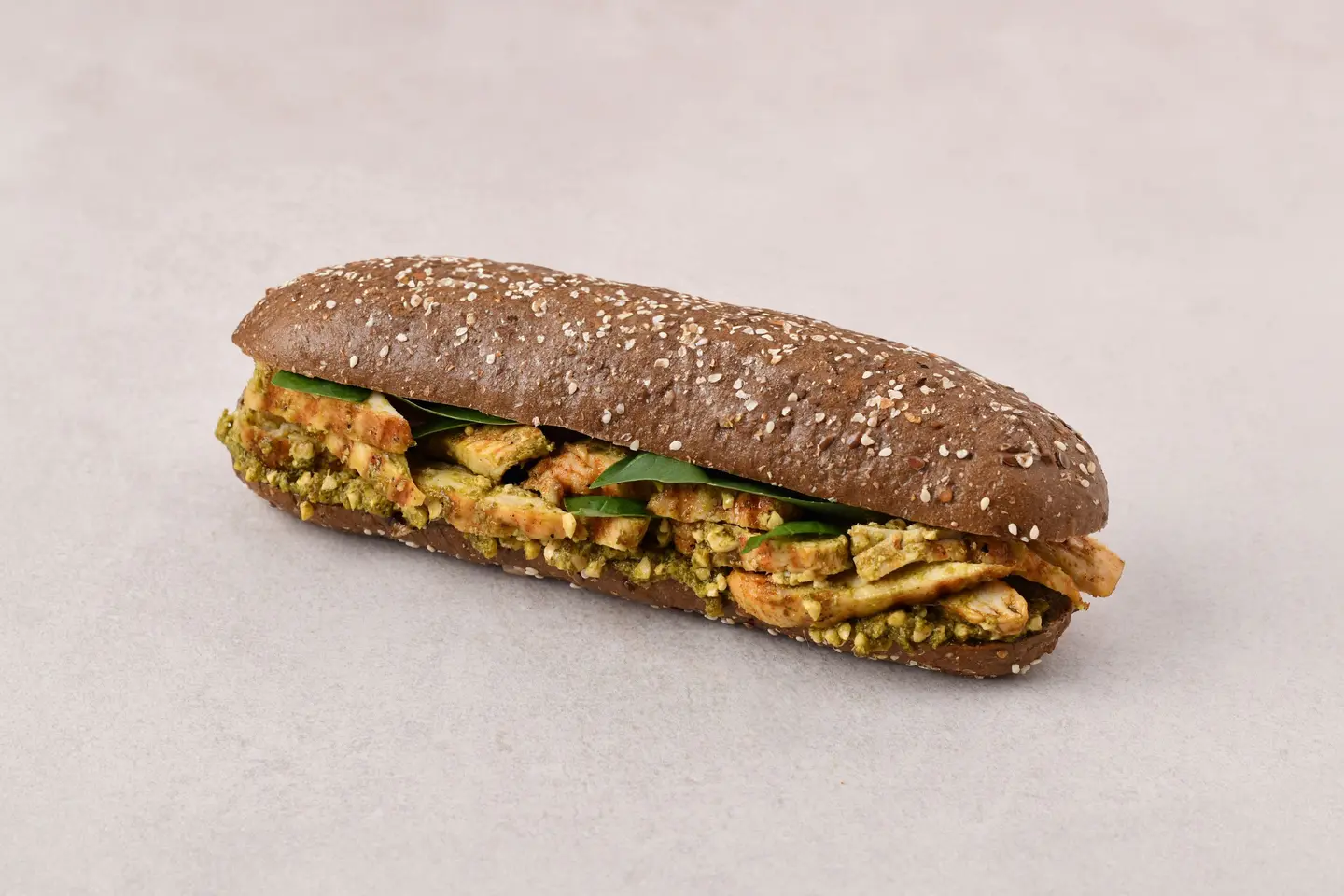 Chicken Pesto With Oats Ciabatta Bread Sandwich