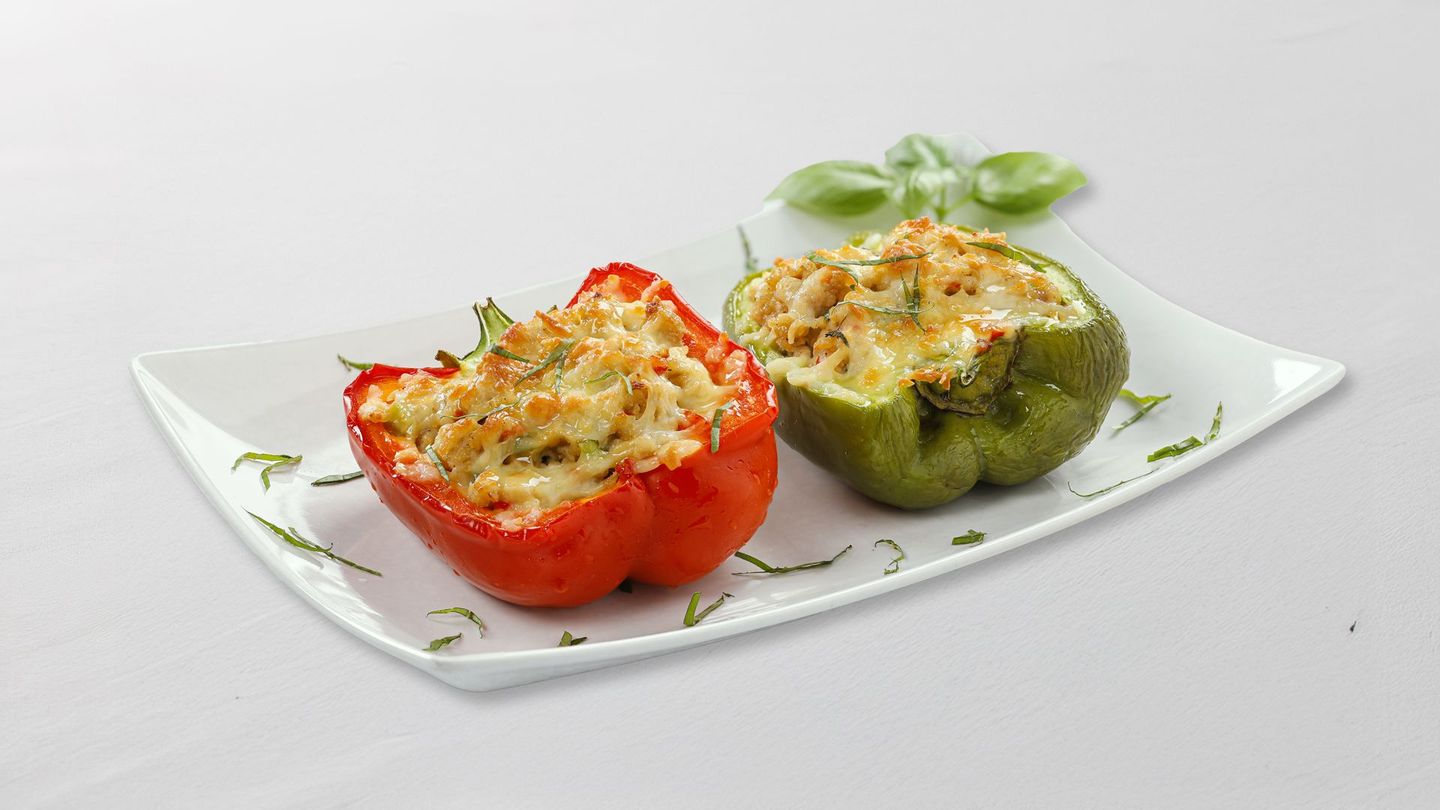 Smoked Chicken Stuffed Peppers