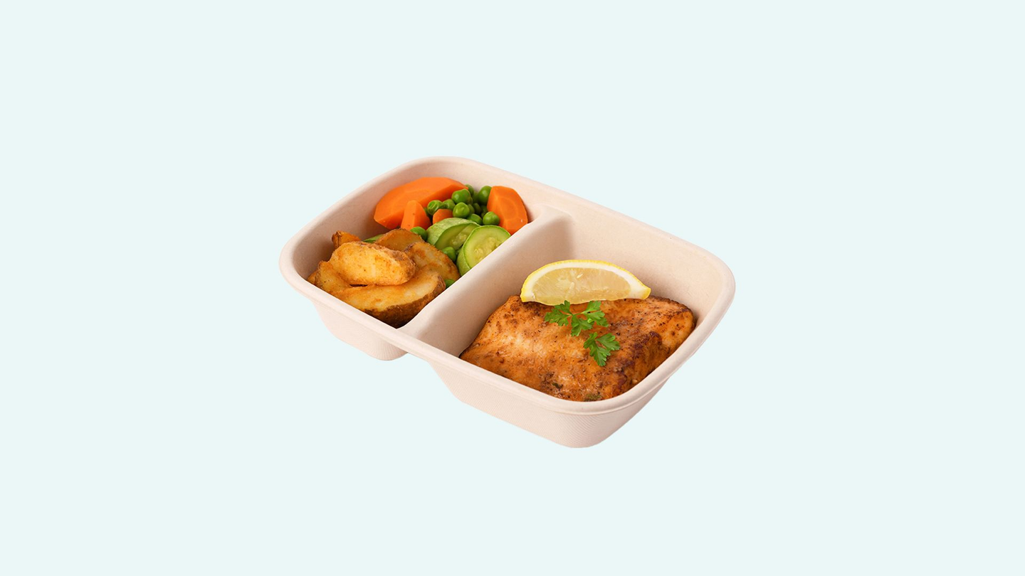 Grilled Fish With Flavored Potato And Vegetables