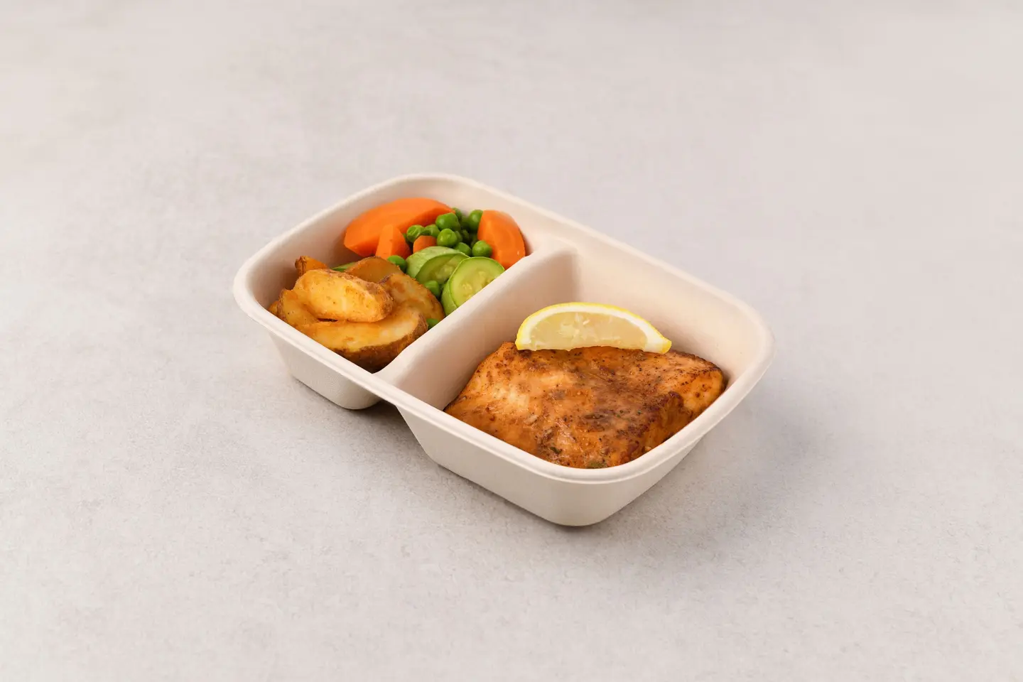 Grilled Fish With Flavored Potato And Vegetables
