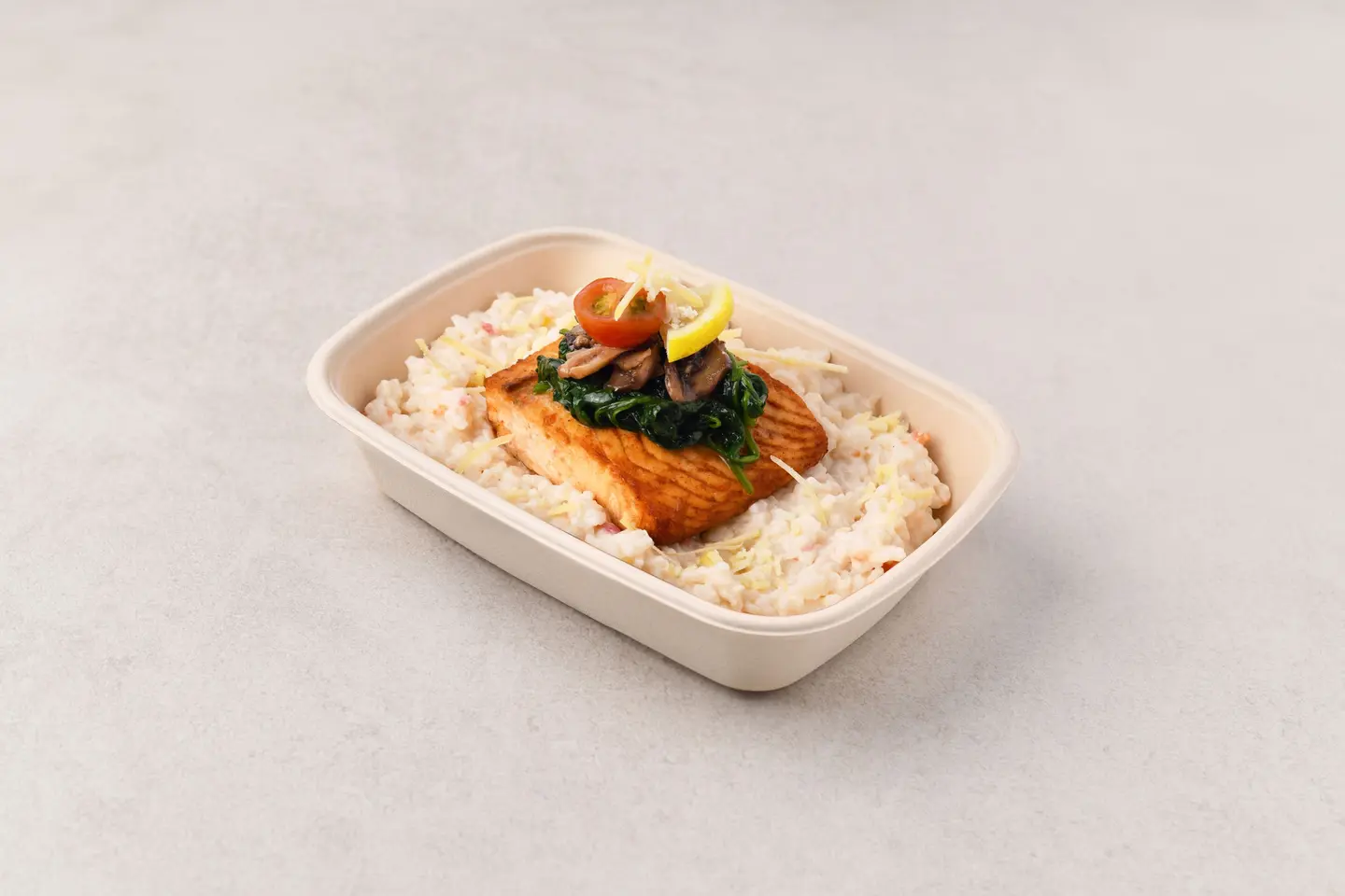 Tuscan Salmon With Risotto