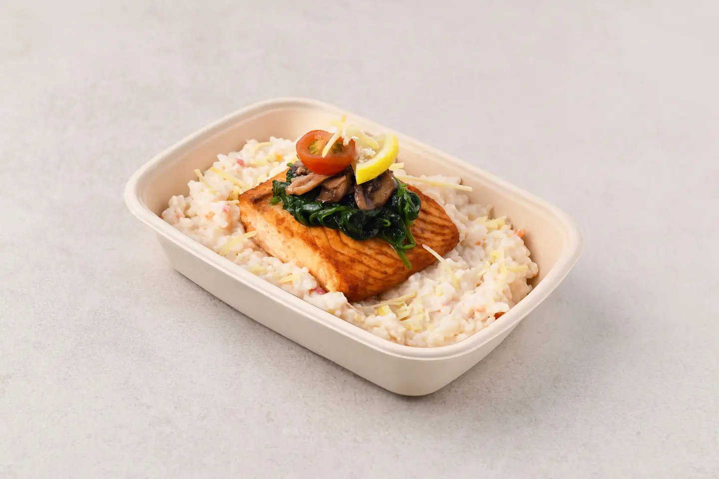 Tuscan Salmon With Risotto