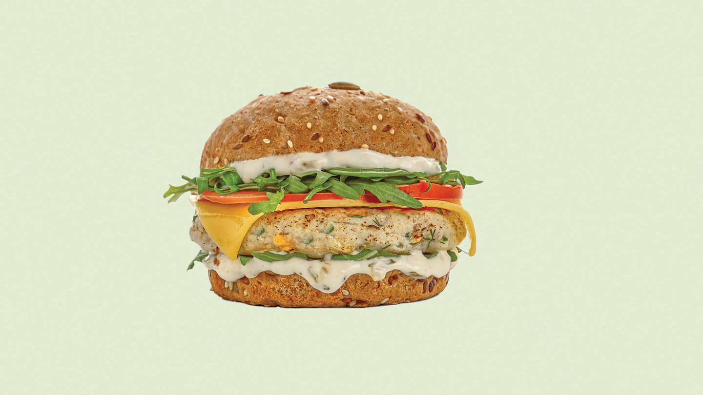 Seafood Burger With Cheese