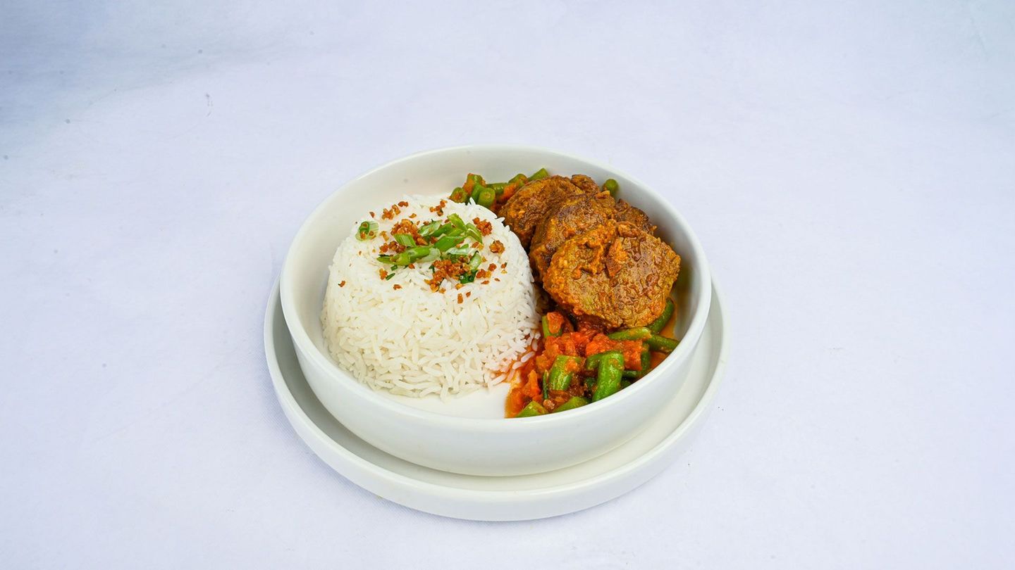 Green Bean Stew Meat With Rice