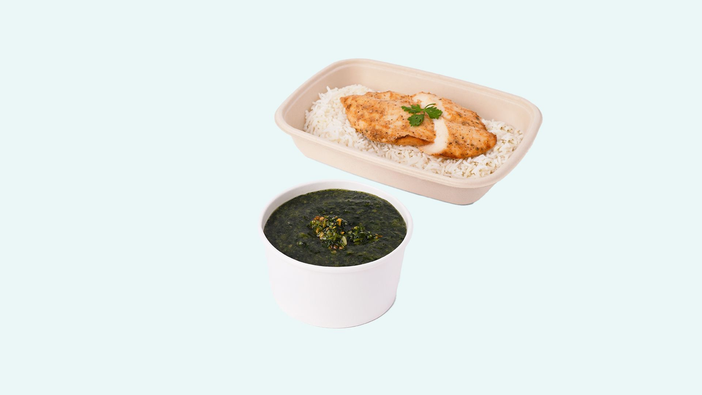 Mouloukhieh Chicken With Rice