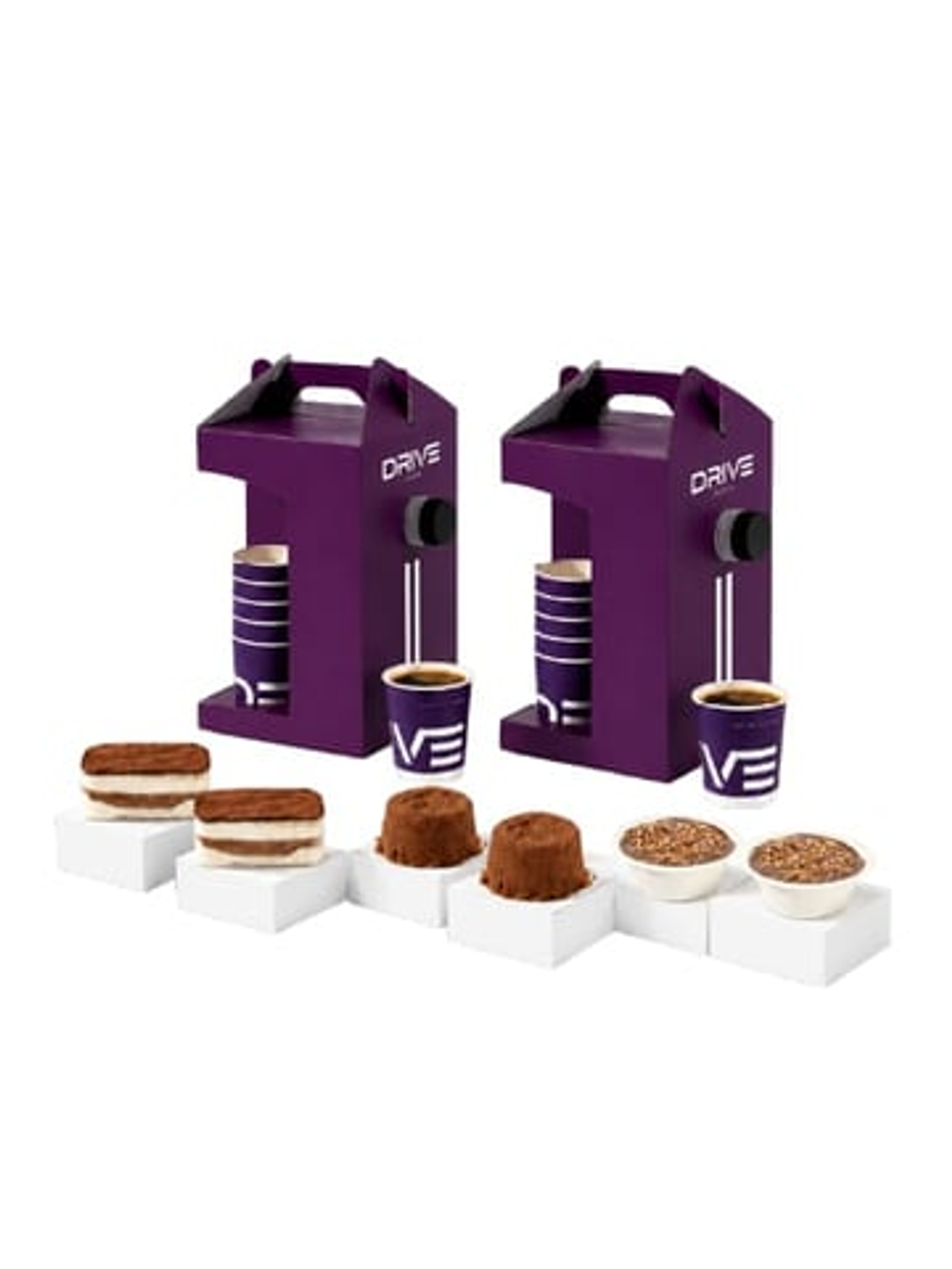 2 Coffee Box 6 Cups & 2 Cookies Scoop & 2 Cheese Cake & 2 Tiramisu
