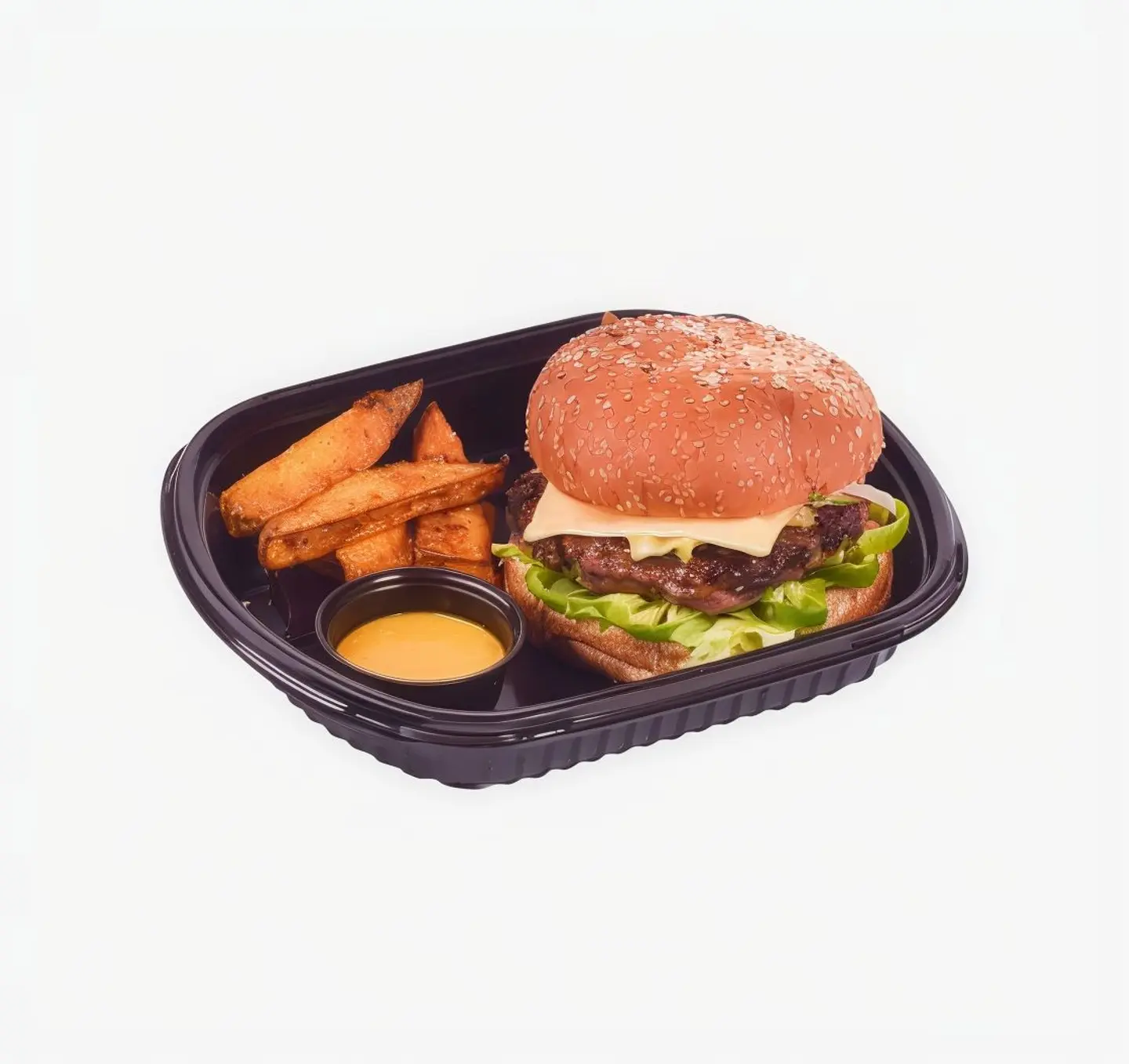 ساندوتش برجر لحم باربيكيو دبل