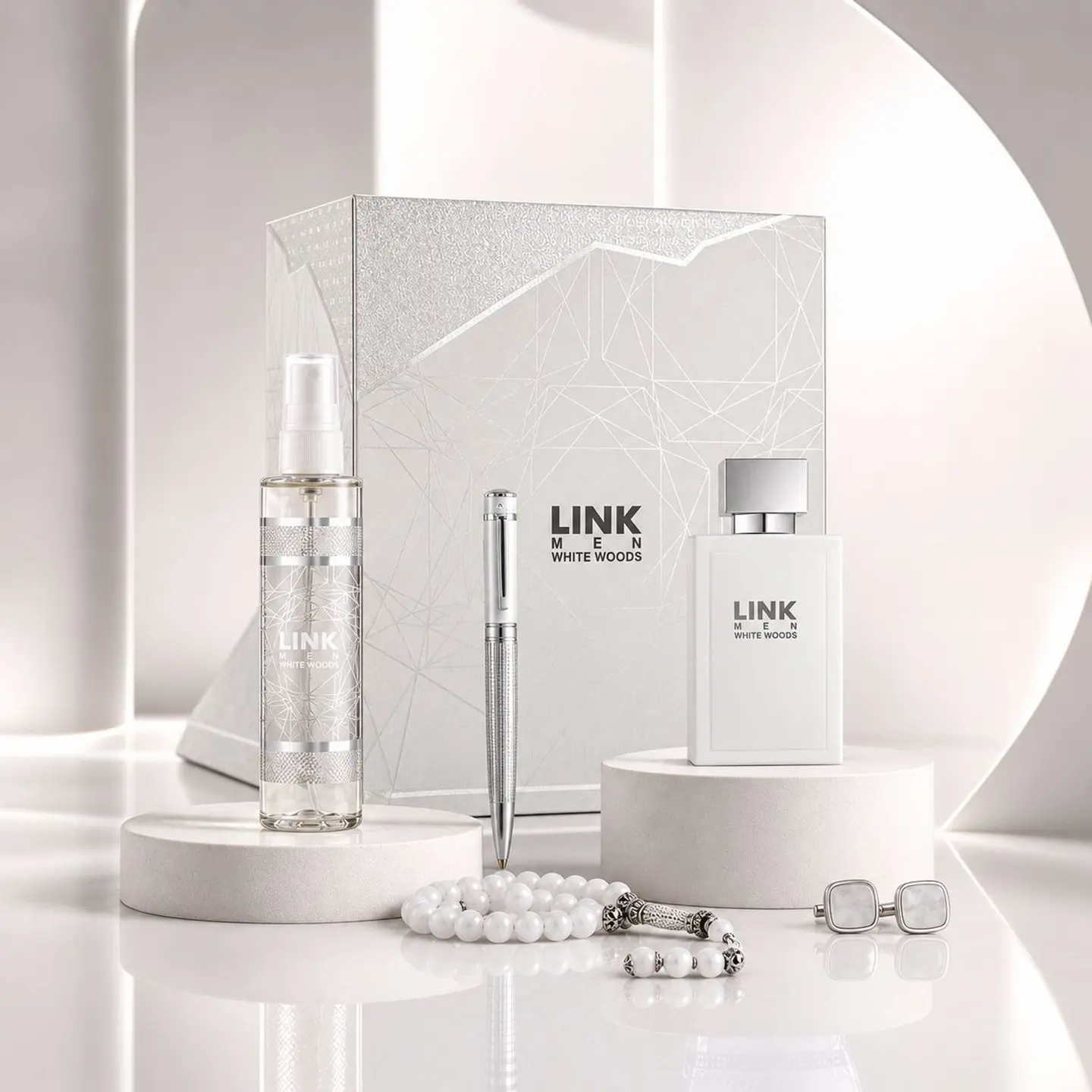 White Link Men's Accessories Gift Set