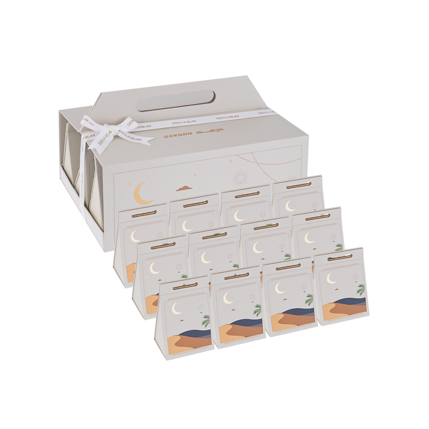 طقم توزيعات ابيض كبير