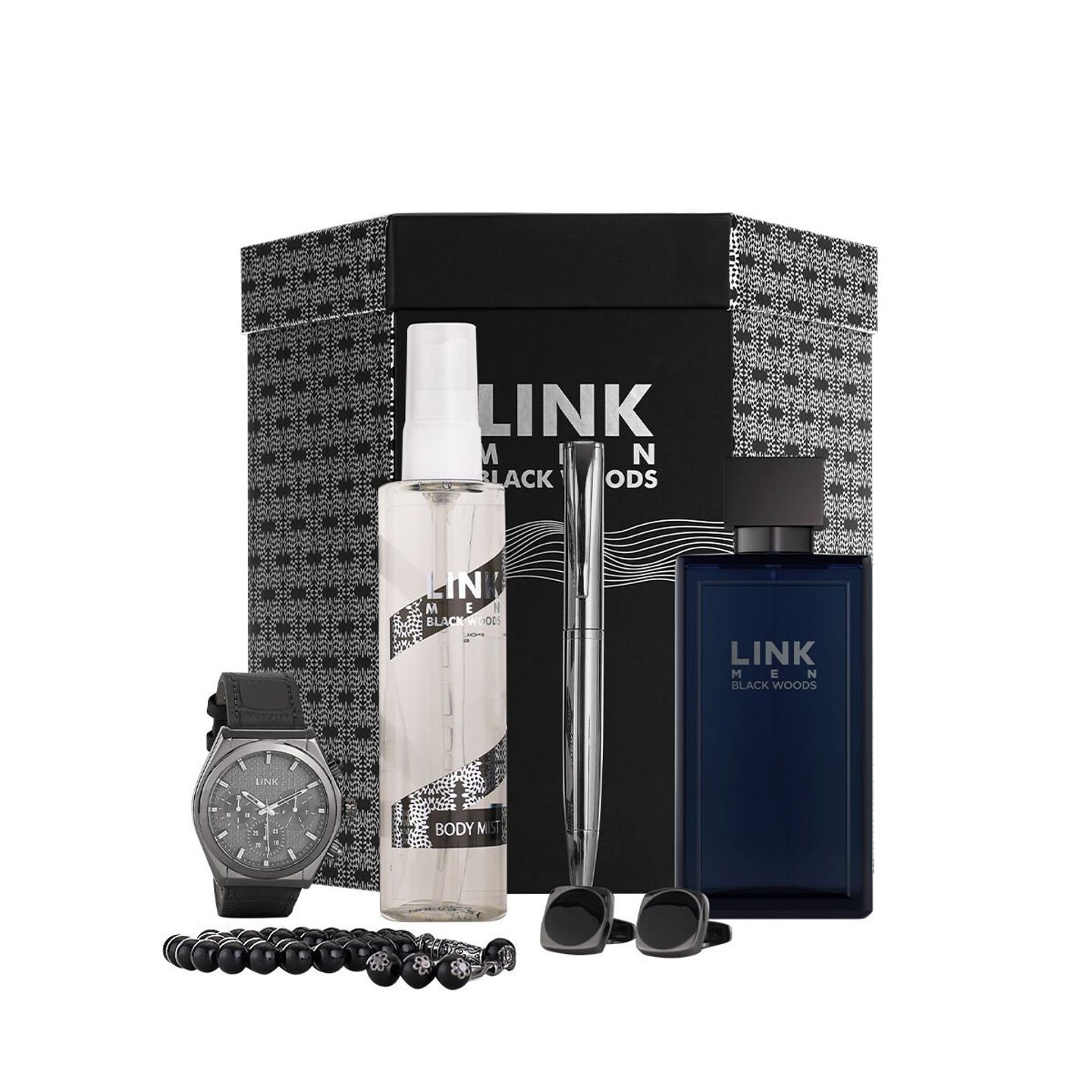 Black Link Men's Accessories Gift Set