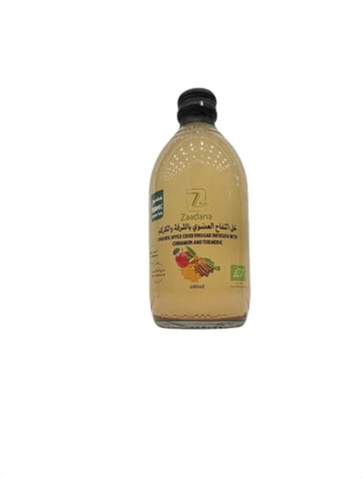 Organic Apple Cider Vinegar With Cinnamon And Turmeric, 500 Ml From Zadna
