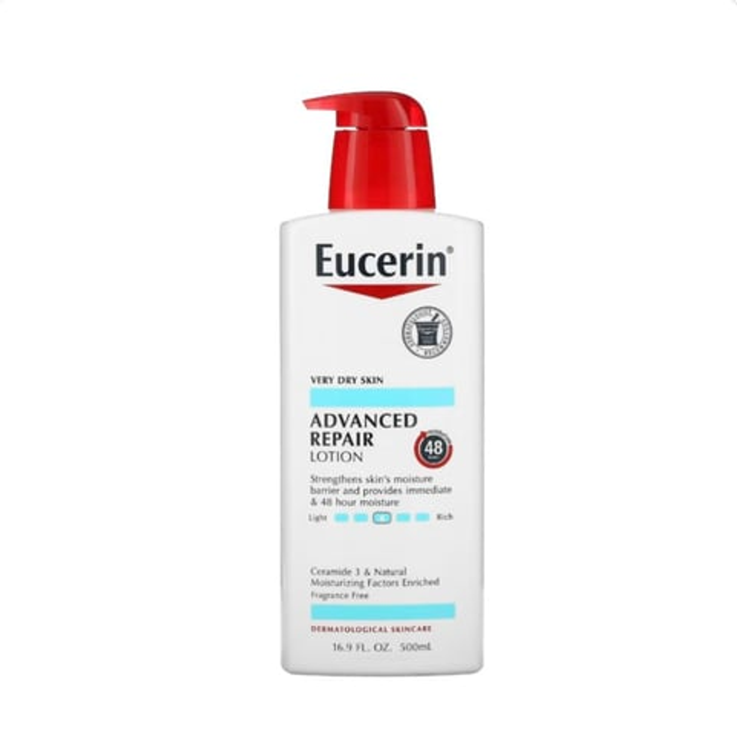 Eucerin Original Body Lotion Skin Repair Fragrance Free   500ml (Sky Blue)