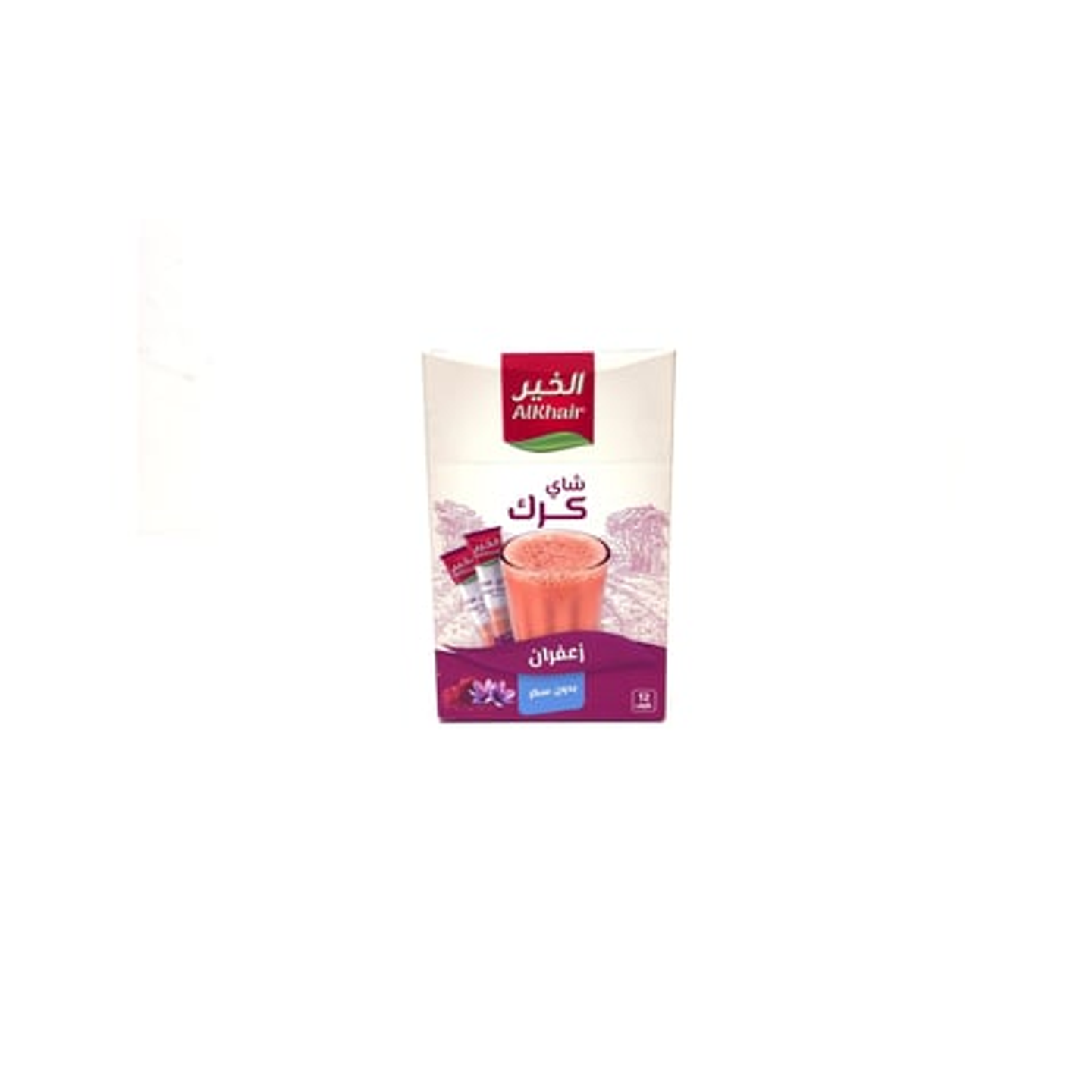 Karak Saffron Without Sugar, Al Khair Brand, 12 Sachets