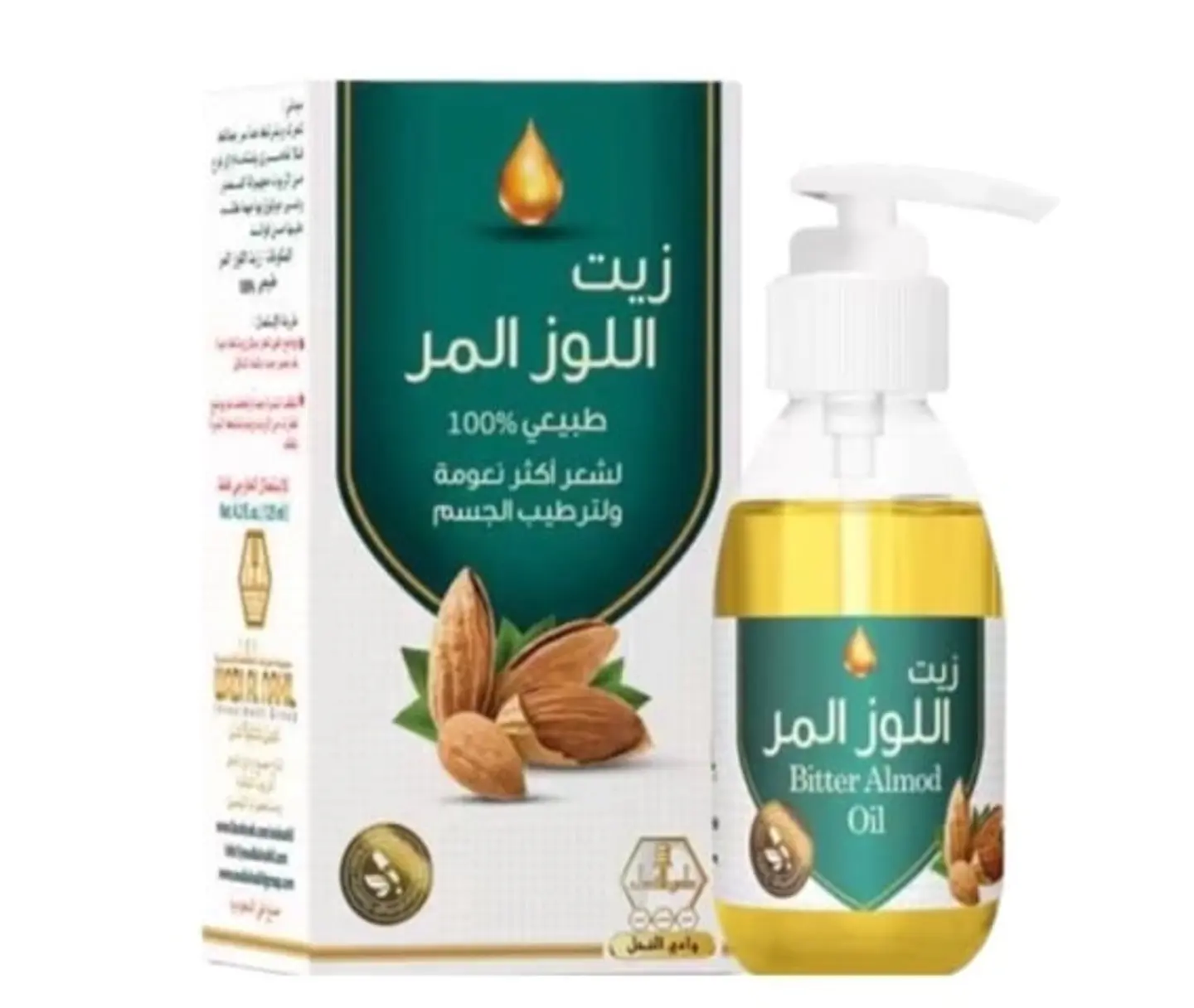 زيت اللوز المر طبيعي من وادي النحل 125 مل