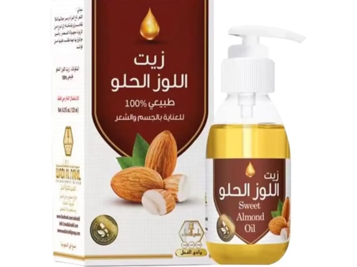 Natural Sweet Almond Oil From Wadi Al Nahal 125ml