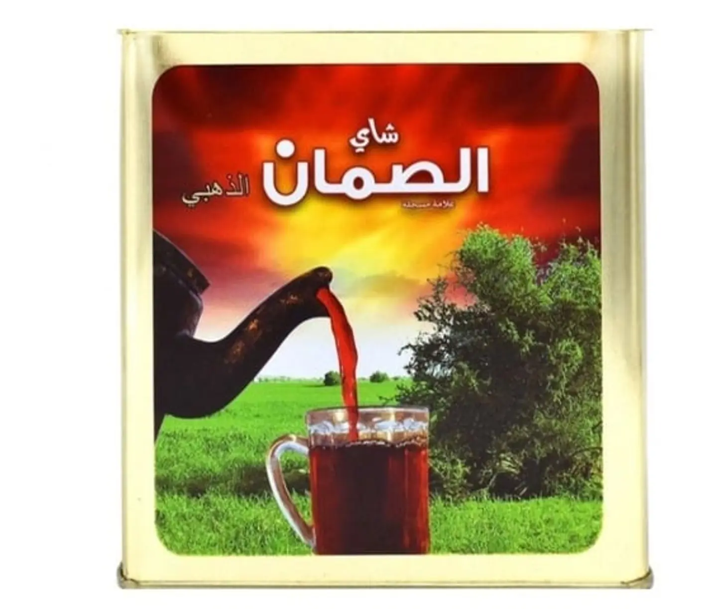 شاي الصمان اسود سيلاني أوراق كاملة مربع 360 جرام