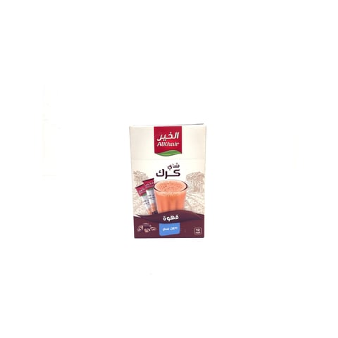Karak Coffee Without Sugar, Al Khair Brand, 12 Sachets