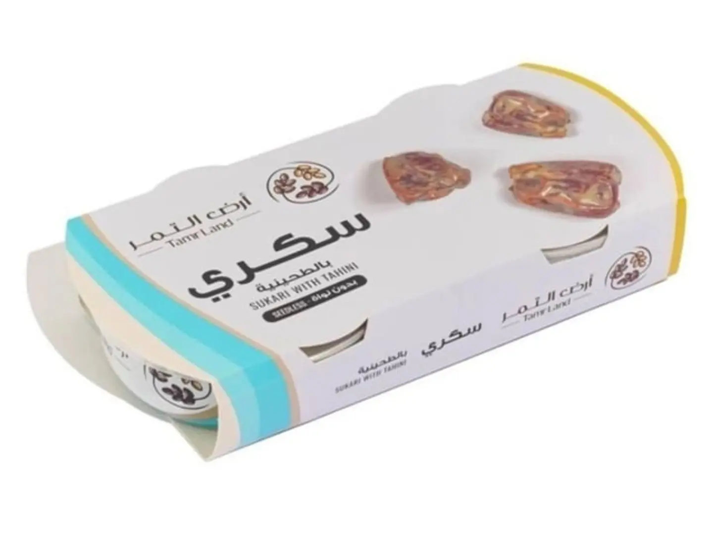 Sukkari Dates With Tahini, Pitted, 2 Metal Cans