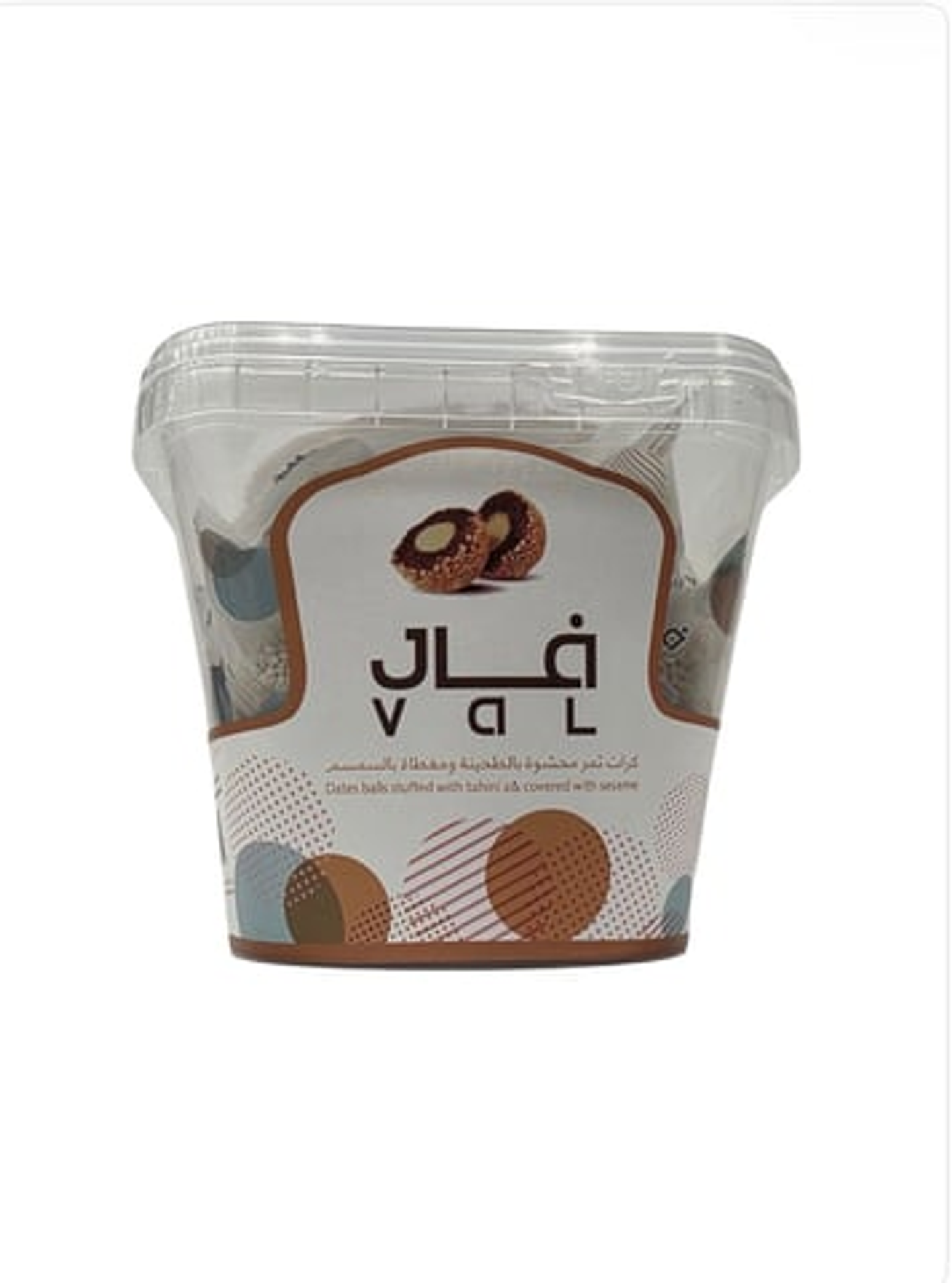 Date Balls Stuffed With Tahini And Coated With Sesame Seeds From Val